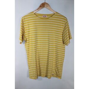 Armor Lux Men's Medium? Yellow White Striped Crew Neck T-Shirt